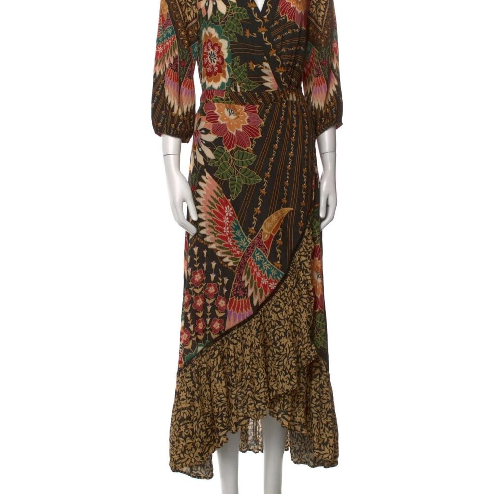 Farm Rio Printed Long Dress Size: S - Picture 4 of 8
